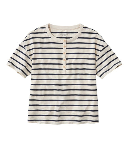 Women's Signature Slub Tee, Short-Sleeve Henley Novelty | L.L.Bean US