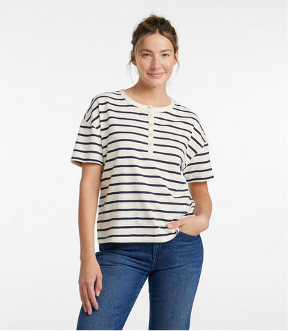 Women's Signature Slub Tee, Short-Sleeve Henley Novelty | L.L.Bean US