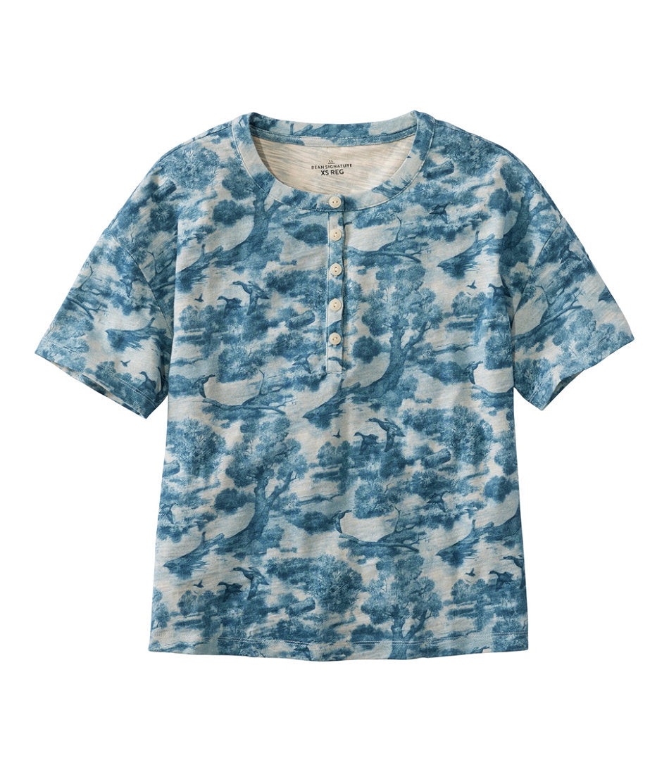 Women's Signature Slub Tee, Short-Sleeve Henley Novelty | L.L.Bean US