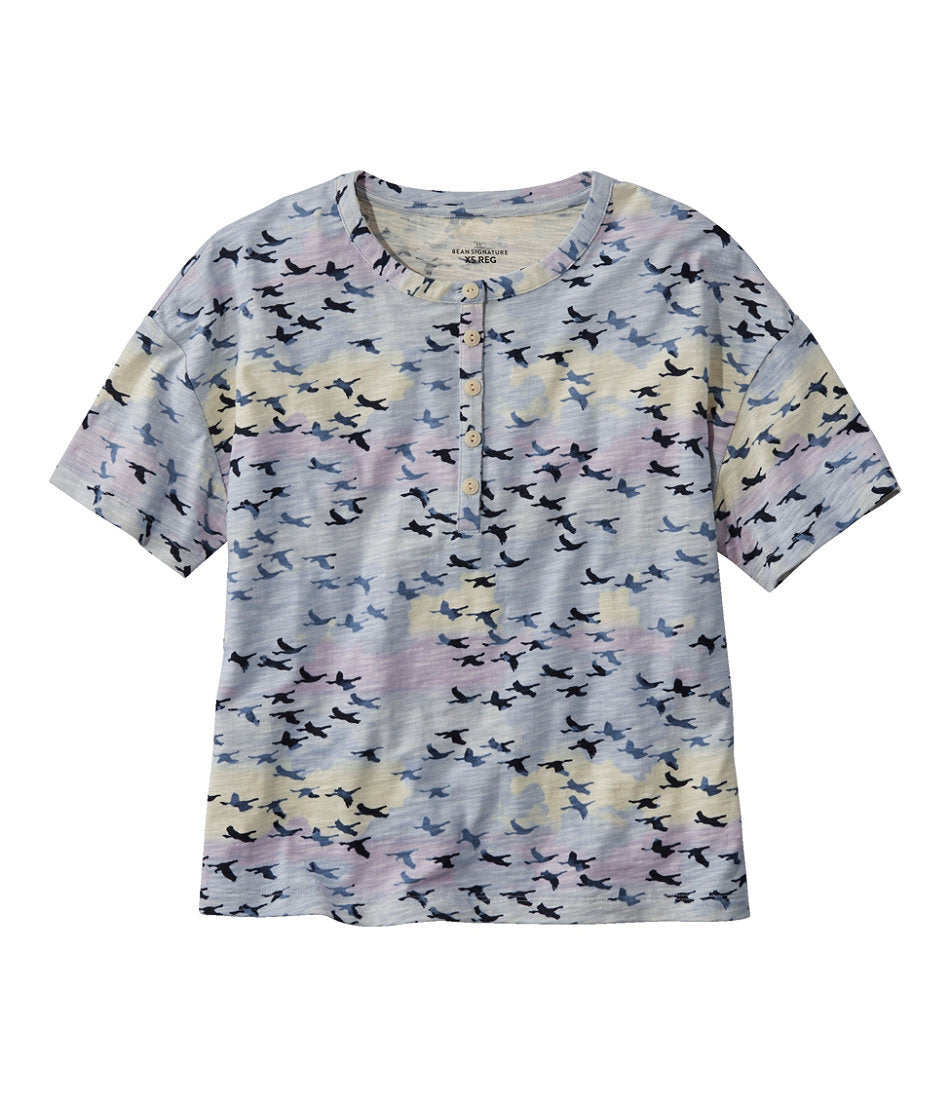 Women's Signature Slub Tee, Short-Sleeve Henley Novelty | L.L.Bean US