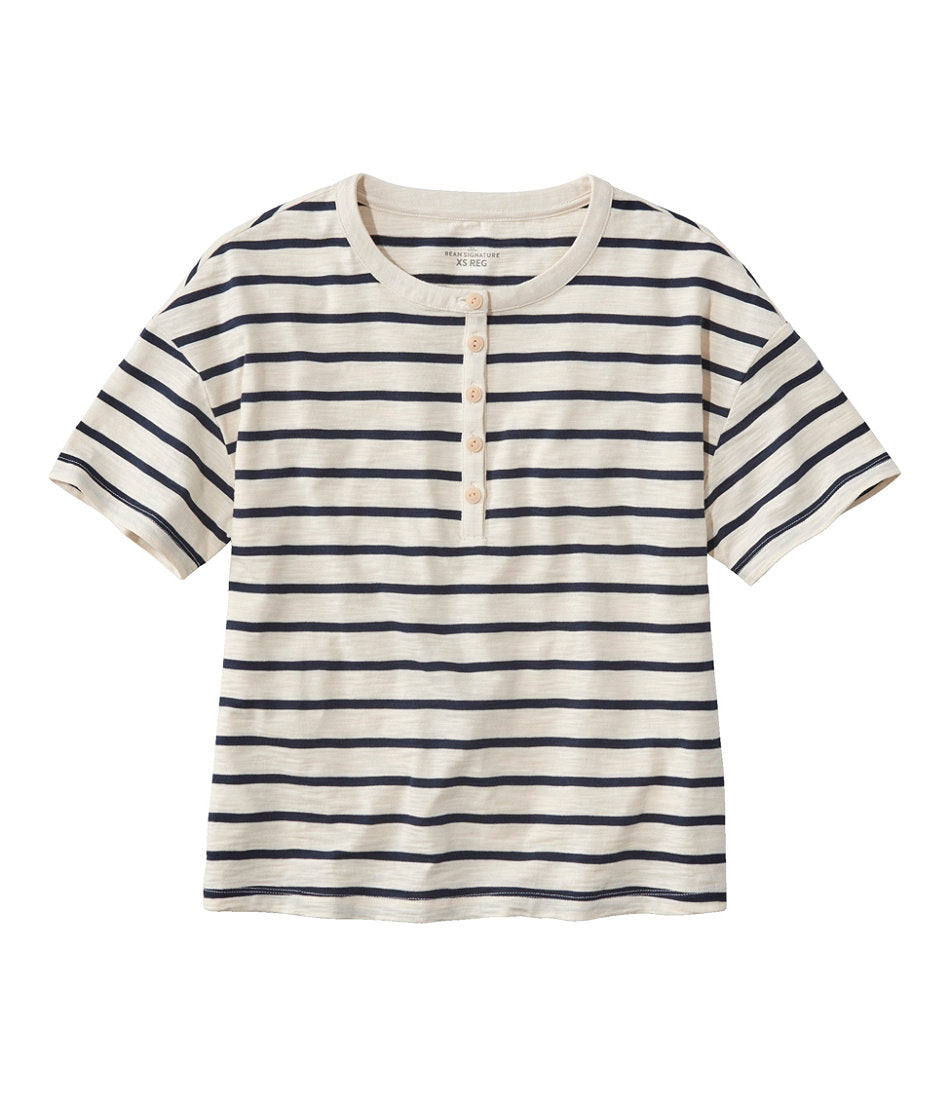 Women's Signature Slub Tee, Short-Sleeve Henley Novelty | L.L.Bean US