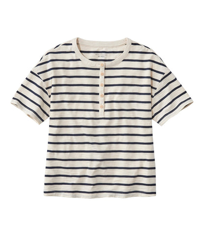 Women's Signature Slub Tee, Short-Sleeve Henley Novelty | L.L.Bean US