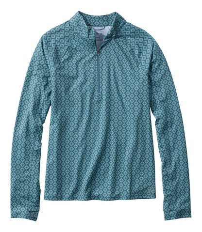 Women's Access Trail Pullover, Long-Sleeve Quarter-Zip Print | L.L.Bean outlet
