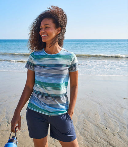 Women's Everyday SunSmart® Tee, Short-Sleeve Stripe | L.L.Bean discount