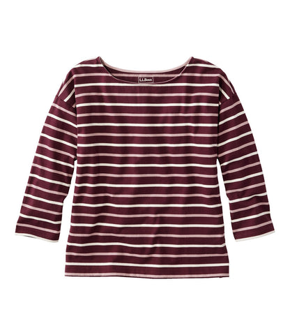 Women's Heritage Mariner Top, Boatneck Three-Quarter-Sleeve Stripe | L.L.Bean sale