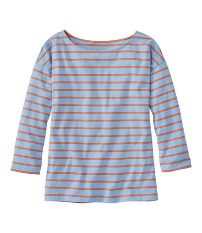 Women's Heritage Mariner Top, Boatneck Three-Quarter-Sleeve Stripe | L.L.Bean sale