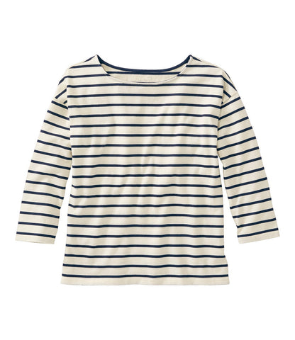 Women's Heritage Mariner Top, Boatneck Three-Quarter-Sleeve Stripe | L.L.Bean sale