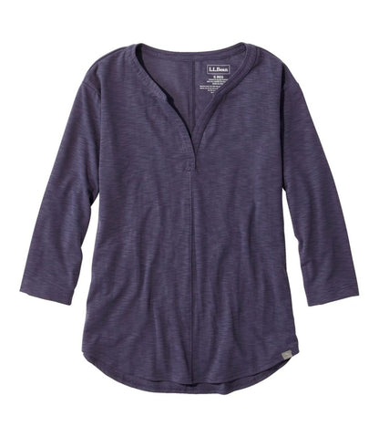 Women's Streamside Tee, Three-Quarter-Sleeve Splitneck | L.L.Bean US