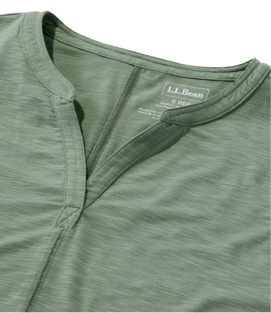 Women's Streamside Tee, Three-Quarter-Sleeve Splitneck | L.L.Bean US