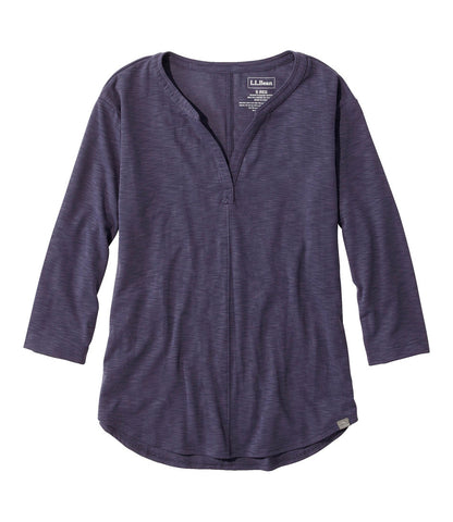 Women's Streamside Tee, Three-Quarter-Sleeve Splitneck | L.L.Bean US