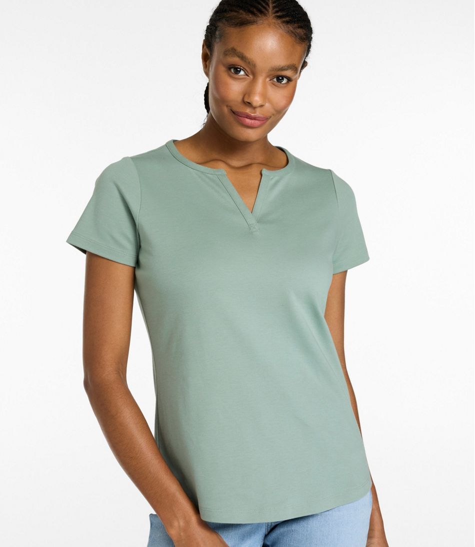 Women's Tee, Short-Sleeve Notch-Neck | L.L.Bean sale