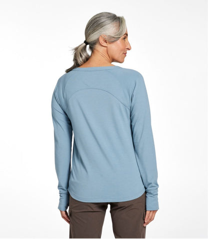 Women's Ribbed Performance Tee, Long-Sleeve Splitneck | L.L.Bean outlet