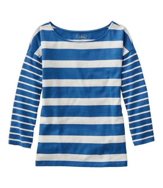 Women's Heritage Mariner Top, Boatneck Three-Quarter-Sleeve Blocked Stripe | L.L.Bean discount