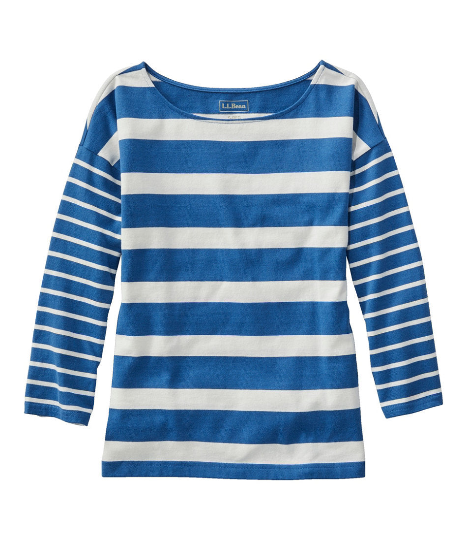 Women's Heritage Mariner Top, Boatneck Three-Quarter-Sleeve Blocked Stripe | L.L.Bean discount