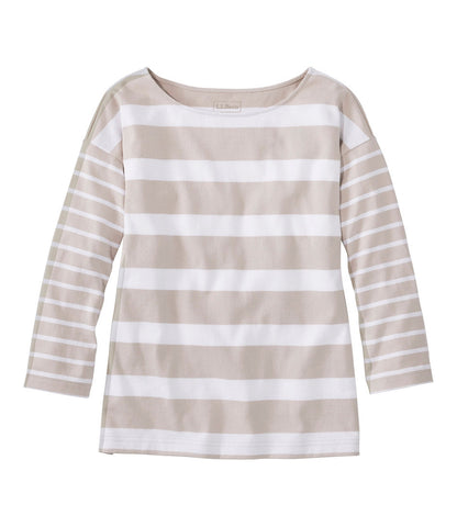 Women's Heritage Mariner Top, Boatneck Three-Quarter-Sleeve Blocked Stripe | L.L.Bean discount