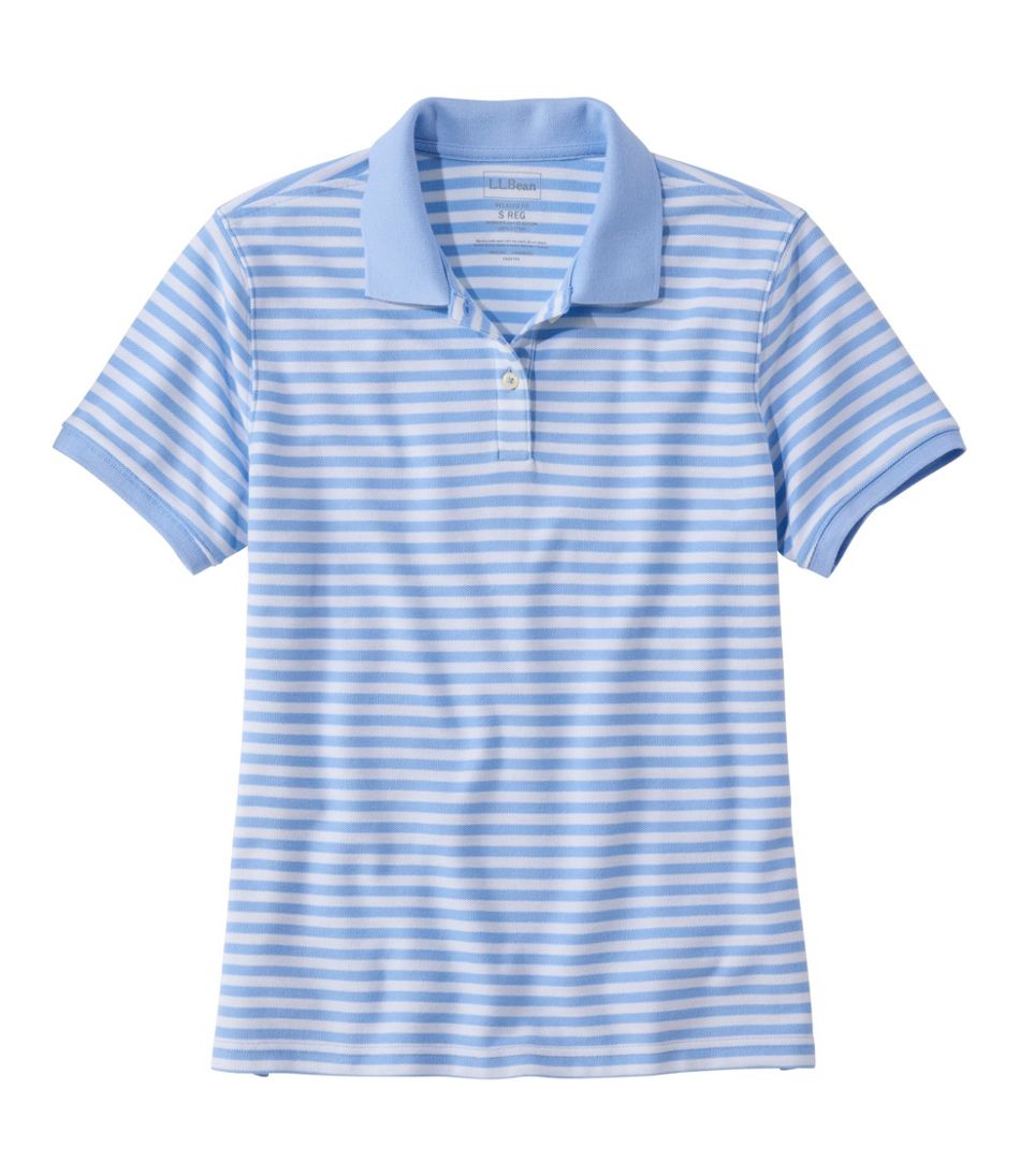 Women's Premium Double L Polo, Short-Sleeve Relaxed Fit Stripe | L.L.Bean discount