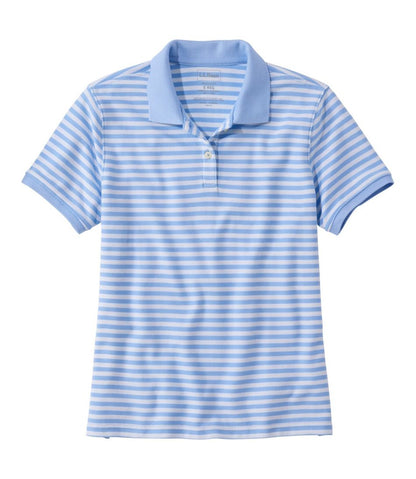 Women's Premium Double L Polo, Short-Sleeve Relaxed Fit Stripe | L.L.Bean discount