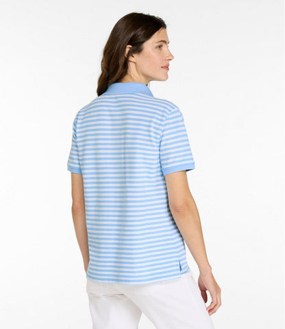 Women's Premium Double L Polo, Short-Sleeve Relaxed Fit Stripe | L.L.Bean discount