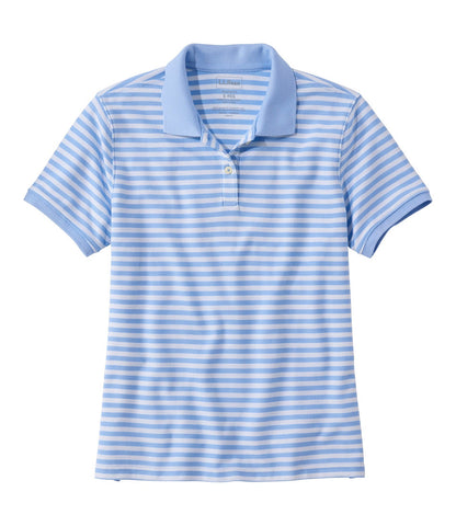 Women's Premium Double L Polo, Short-Sleeve Relaxed Fit Stripe | L.L.Bean discount