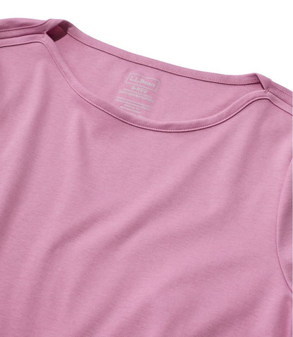 Women's Pima Cotton Tee, Elbow-Sleeve Boatneck | L.L.Bean US