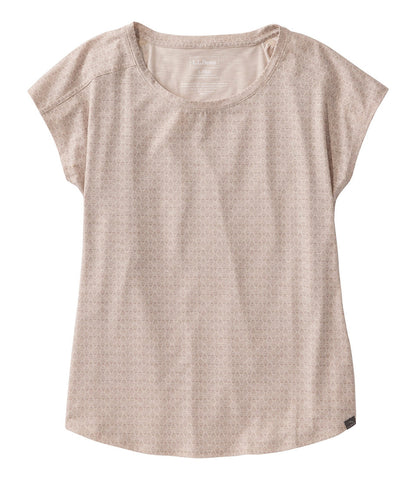 Women's Streamside Tee, Short-Sleeve Ruched Crew Print | L.L.Bean outlet