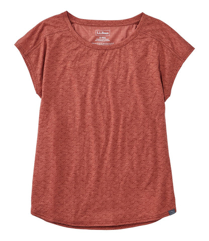 Women's Streamside Tee, Short-Sleeve Ruched Crew Print | L.L.Bean outlet