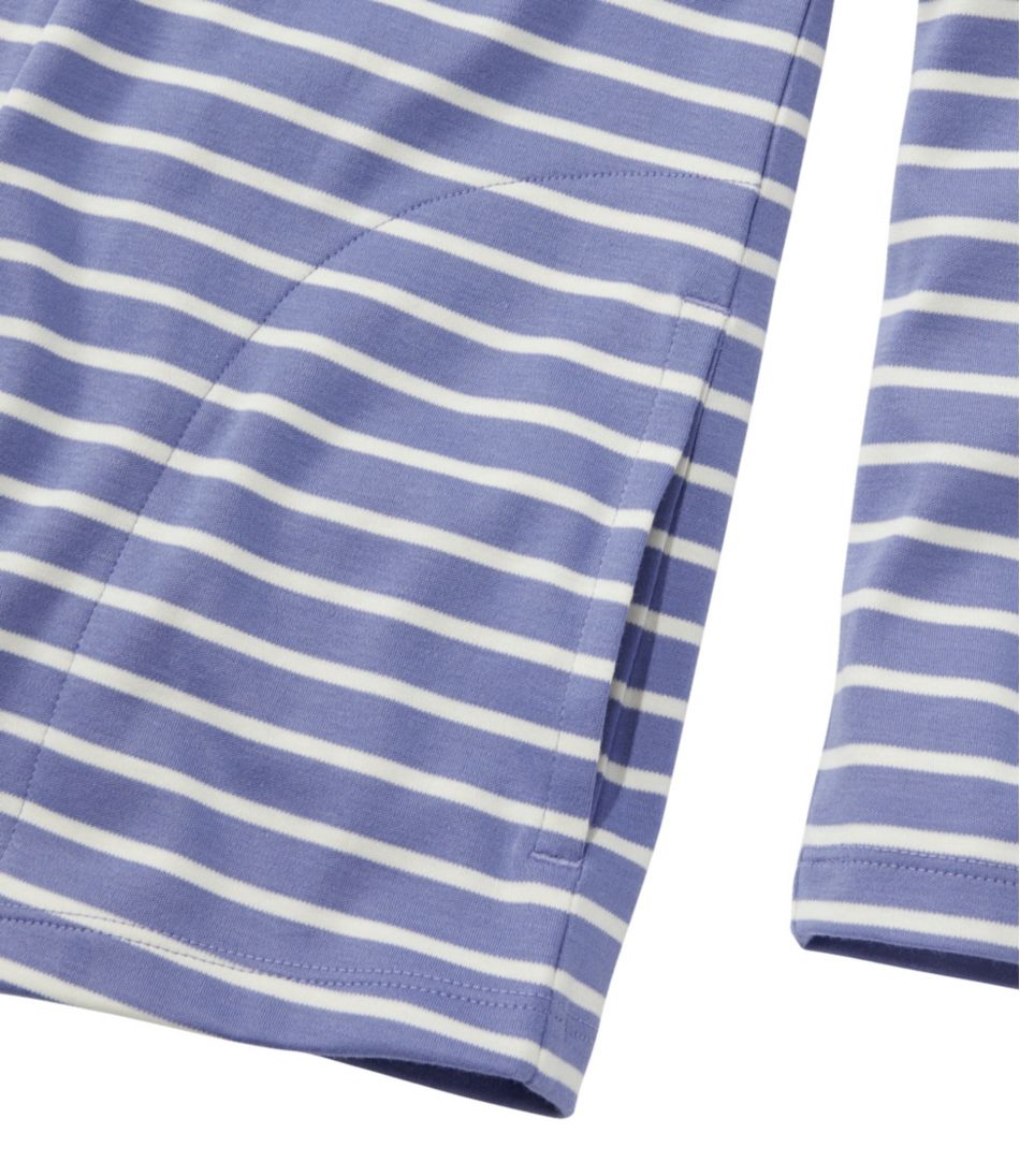 Women's Pima Cotton Open Cardigan, With Pockets Stripe | L.L.Bean online