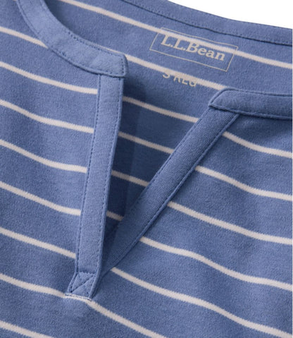 Women's Tee, Short-Sleeve Notch-Neck Stripe | L.L.Bean outlet