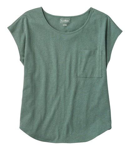 Women's Linen/Cotton Tee, Short-Sleeve Scoopneck | L.L.Bean for sale