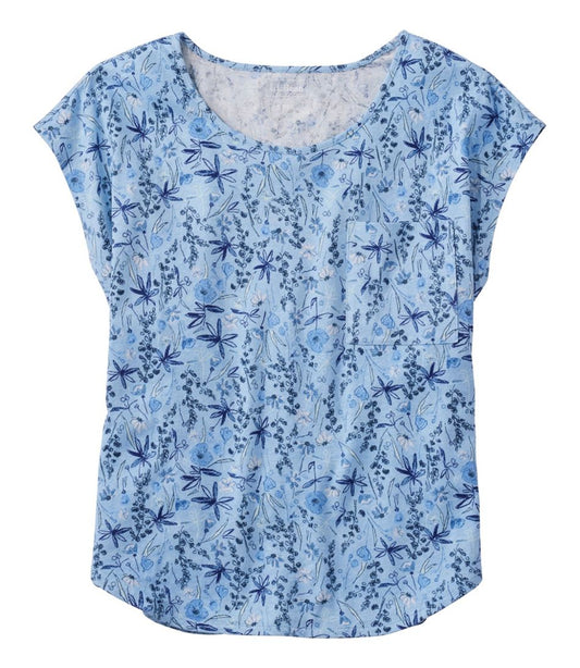 Women's Linen/Cotton Tee, Short-Sleeve Scoopneck Print | L.L.Bean discount