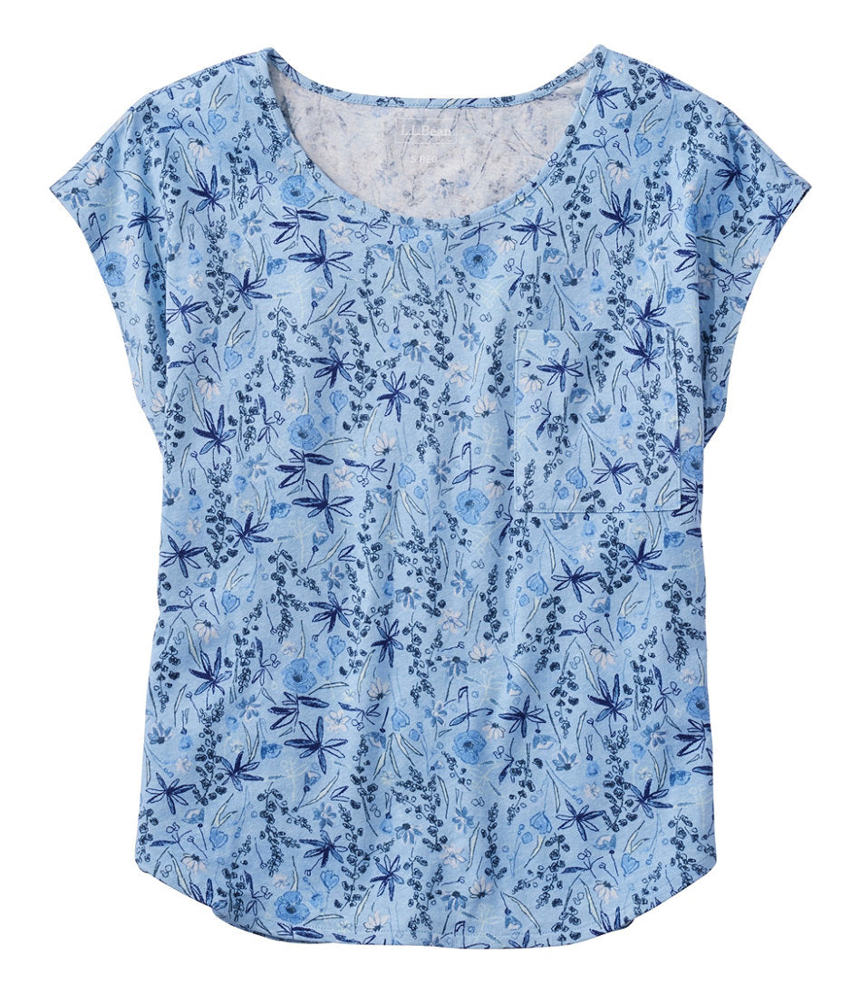 Women's Linen/Cotton Tee, Short-Sleeve Scoopneck Print | L.L.Bean discount