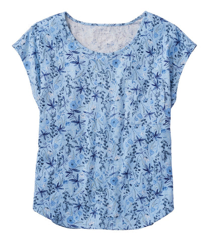 Women's Linen/Cotton Tee, Short-Sleeve Scoopneck Print | L.L.Bean discount