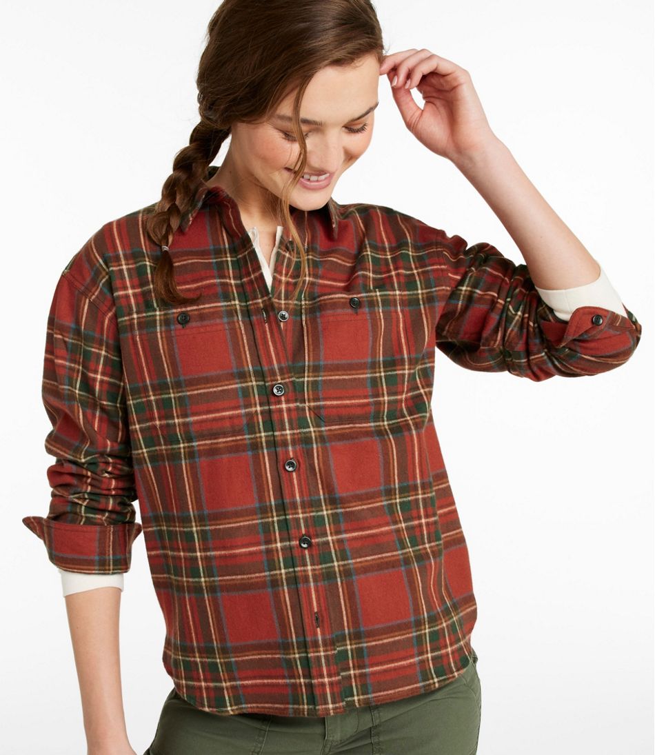 Women's Scotch Plaid Flannel Shirt, Boyfriend | L.L.Bean discount
