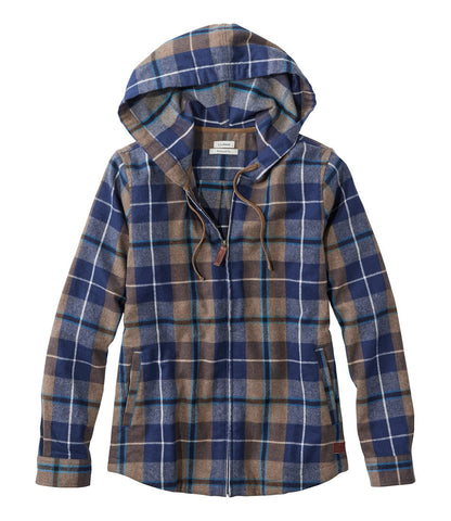 Women's Scotch Plaid Flannel Shirt, Relaxed Zip Hoodie | L.L.Bean sale