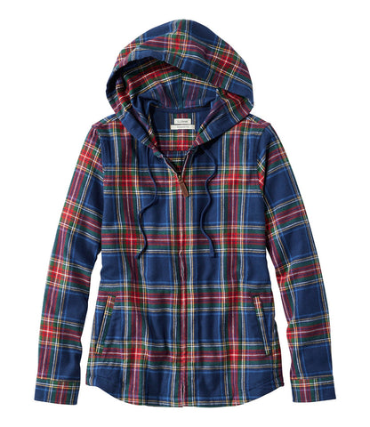 Women's Scotch Plaid Flannel Shirt, Relaxed Zip Hoodie | L.L.Bean sale