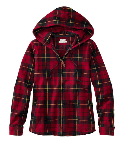 Women's Scotch Plaid Flannel Shirt, Relaxed Zip Hoodie | L.L.Bean sale