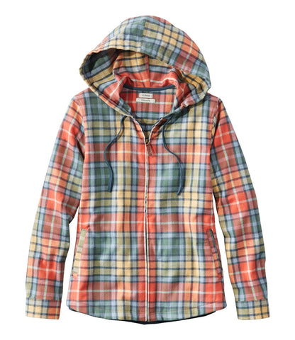 Women's Scotch Plaid Flannel Shirt, Relaxed Zip Hoodie | L.L.Bean sale