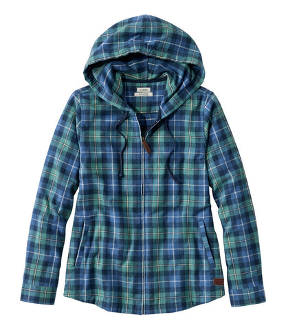 Women's Scotch Plaid Flannel Shirt, Relaxed Zip Hoodie | L.L.Bean sale