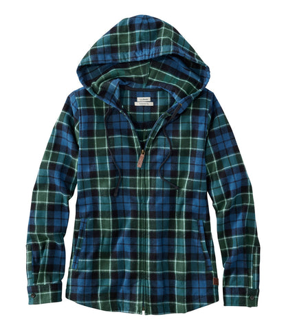 Women's Scotch Plaid Flannel Shirt, Relaxed Zip Hoodie | L.L.Bean sale
