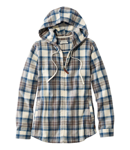 Women's Scotch Plaid Flannel Shirt, Relaxed Zip Hoodie | L.L.Bean sale