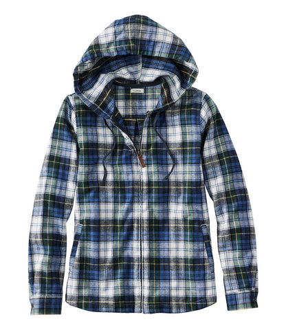 Women's Scotch Plaid Flannel Shirt, Relaxed Zip Hoodie | L.L.Bean sale