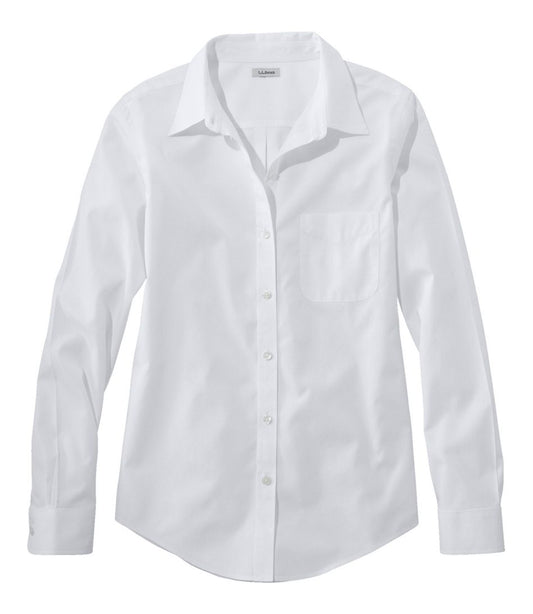 Women's Wrinkle-Free Pinpoint Oxford Shirt, Long-Sleeve Relaxed Fit | L.L.Bean for sale