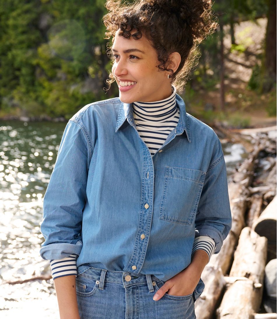 Women's Denim Boyfriend Shirt | L.L.Bean on sale