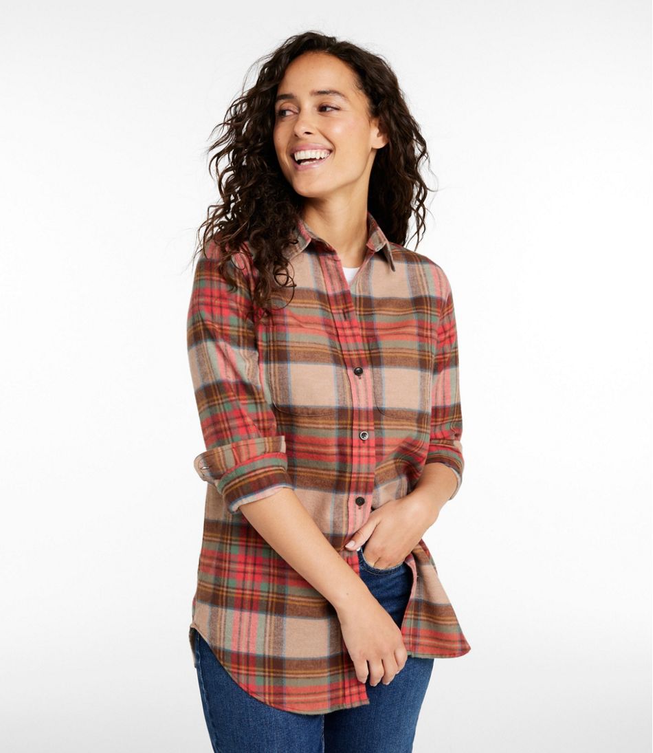 Women's Scotch Plaid Flannel Shirt, Tunic | L.L.Bean US