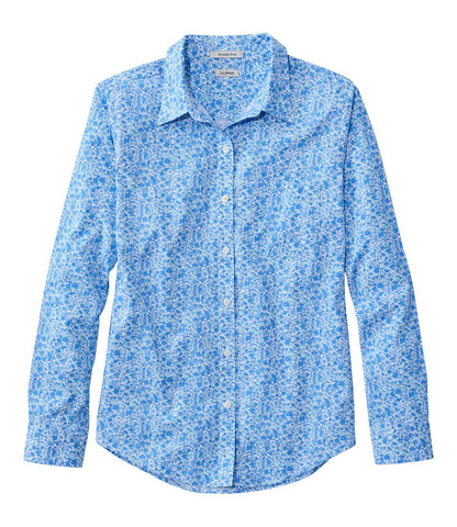 Women's Wrinkle-Free Pinpoint Oxford Shirt, Relaxed Fit Long-Sleeve Print | L.L.Bean discount