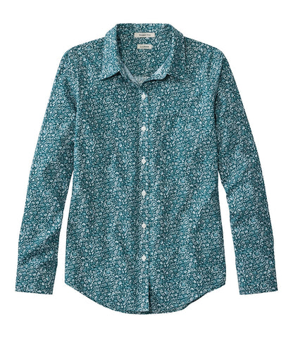 Women's Wrinkle-Free Pinpoint Oxford Shirt, Relaxed Fit Long-Sleeve Print | L.L.Bean discount