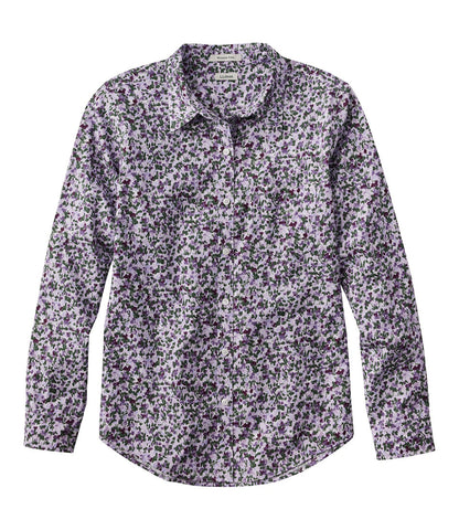Women's Wrinkle-Free Pinpoint Oxford Shirt, Relaxed Fit Long-Sleeve Print | L.L.Bean discount