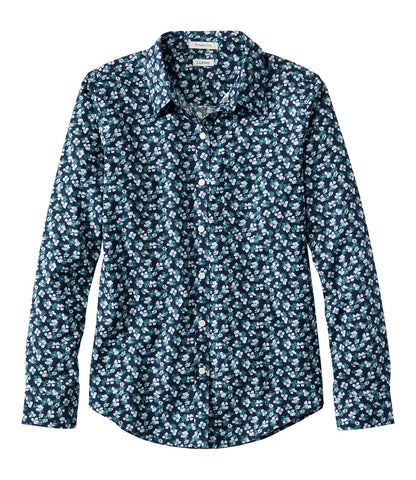 Women's Wrinkle-Free Pinpoint Oxford Shirt, Relaxed Fit Long-Sleeve Print | L.L.Bean discount