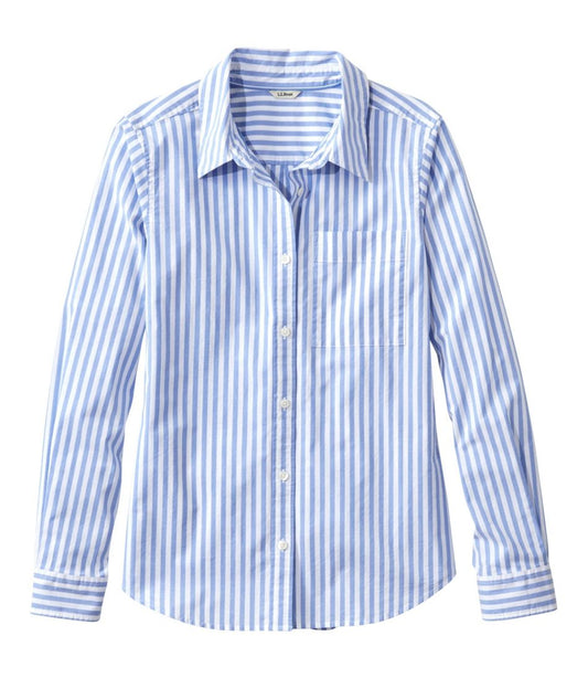 Women's Essential Cotton Poplin Shirt, Long-Sleeve | L.L.Bean for sale