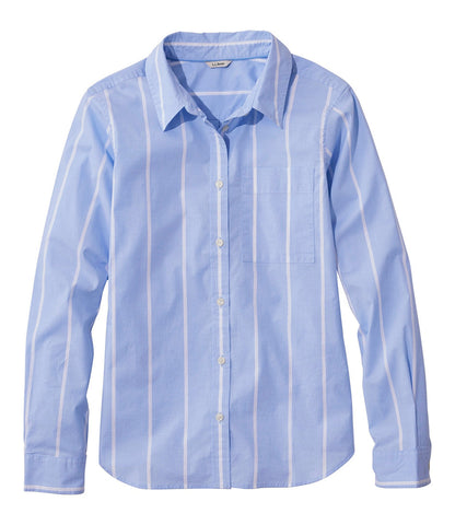 Women's Essential Cotton Poplin Shirt, Long-Sleeve | L.L.Bean for sale